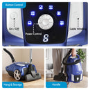 DEVANTI Bagged Vacuum Cleaner Powerful Suction for Carpet Wood Tile Floor