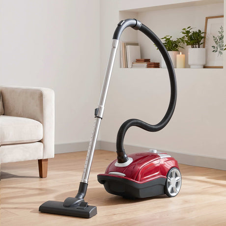DEVANTI Bagged Vacuum Cleaner Powerful Suction for Carpet Wood Tile Floor