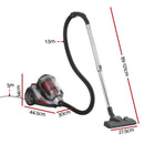 Devanti Vacuum Cleaner Bagless Canister 2000W 25kPa Powerful Suction 4L