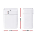 Artiss Rubbish Bin 12L 2-Pack Sensor Kitchen Automatic Motion Touchless White