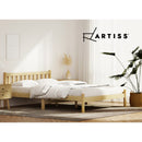 Artiss Bed Frame Double Size Wooden Oak SOFIE