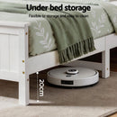 Artiss Single Bed Frame with Storage Headboard and Footboard Wooden Bed Base White