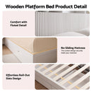 Artiss King Single Bed Frame with Storage, 4 Drawers, USB and Night Light White