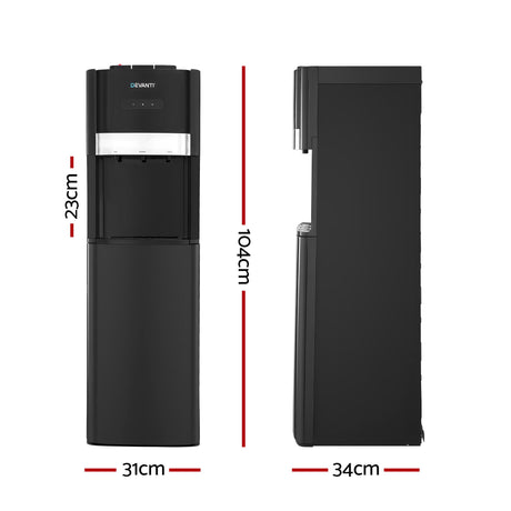 Devanti 3 Taps Water Cooler Dispenser Bottom Loading Dispenser Chiller Filter Purifier