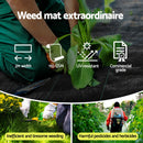Instahut 2x50m Weed Mat 110GSM Weed Control Mat Plant