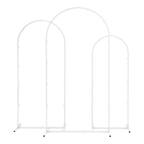 Wedding Arch Backdrop Stand Set of 3 Metal Wedding Arched Frame White, Easy to Assemble, Stable Balloon Arch Standfor Wedding, Baby Shower, Party Decoration