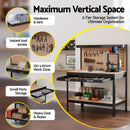 Giantz Workbench with Pegboard and Ultra-Wide 120cm Work Table for Garage DIY, 20 Hooks