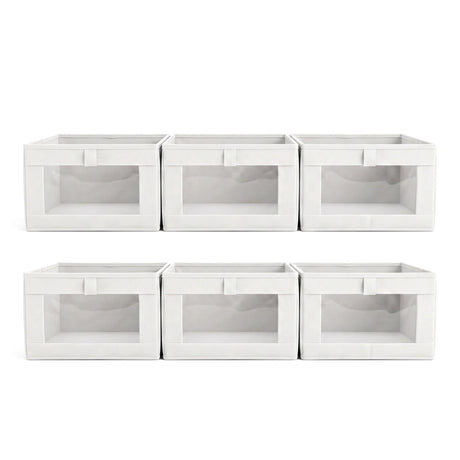 Artiss 6 Pack Linen Closet Organizers and Storage Foldable Clothing Bins