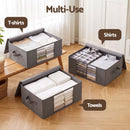 Artiss 6 Packs Clothes Storage Bags 35L Foldable Closet Organizer Storage Bins