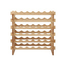 Artiss 36 Bottle Wooden Wine Rack 6 Tier Modular Wine Display Storage Stand Freestanding Holder Natural Pine Wood, 70 x 30 x 70cm