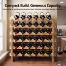 Artiss 36 Bottle Wooden Wine Rack 6 Tier Modular Wine Display Storage Stand Freestanding Holder Natural Pine Wood, 70 x 30 x 70cm