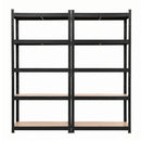Giantz 2-Rack Garage Shelving 1.6X0.8m MDF Warehouse Shelves Storage Rack Black