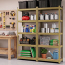 Giantz 2-Rack Garage Shelving 1.6X0.8m MDF Warehouse Shelves Storage Rack Yellow