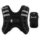 Everfit 3kg Weighted Vest Men Women, Reflective Running Vest with Armband Pouch