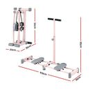 Everfit Foldable Ski Exercise Machine Leg Thigh Trainer Home Fitness Cardio Pink