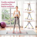 Everfit Foldable Ski Exercise Machine Leg Thigh Trainer Home Fitness Cardio Pink