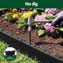 Green Fingers Garden Edging 60ft 30pcs Flexible Garden Border Plastic Lawn Edging Black