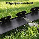 Green Fingers Garden Edging 60ft 30pcs Flexible Garden Border Plastic Lawn Edging Black