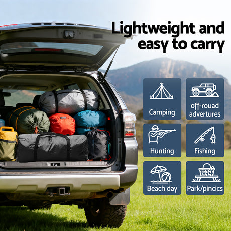 Weisshorn Camping Tent Car SUV Rear Hatchback Tents Canopy Portable Outdoor Family Black