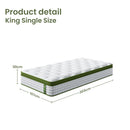 BedStory King Single 30cm Hybrid Mattress Cooling Gel Memory Foam 5 Zone Pocket Spring Bed Temperature Regulating