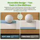20cm Queen Reversible Gel Memory Foam Mattress BedStory Medium Soft & Firm