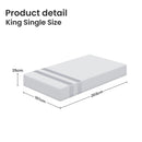 25cm King Single Reversible Gel Memory Foam Mattress BedStory Medium & Firm