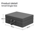 10cm Small Single BedStory 3-Fold Mattress Folding Foam Bed Washable Cover, 180x70cm