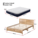 RoomSense Queen 30cm Latex Mattress Medium Firm Bundle, Pine Bed Frame