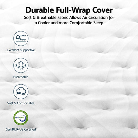 RoomSense Queen 30cm Latex Mattress Medium Firm Bundle, Pine Bed Frame