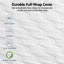 RoomSense Double 26cm Firm Mattress Bundle with Oatmeal Wooden Bed Frame
