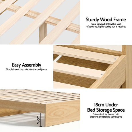 RoomSense Queen Firm Mattress 26cm Bundle with Storage Bed Frame
