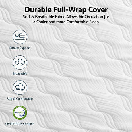 RoomSense Double Mattress, 26cm Orthopedic Firm Mattress for Back Pain Relief, Pocket Spring Hybrid Mattress Double Size for Home & Rental