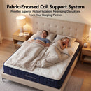 RoomSense Double Mattress, 26cm Orthopedic Firm Mattress for Back Pain Relief, Pocket Spring Hybrid Mattress Double Size for Home & Rental