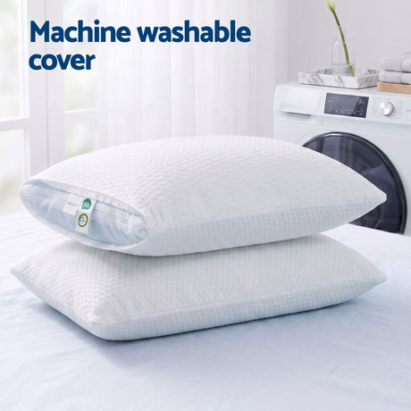 RoomSense Cooling Memory Foam Pillow Pillows 1 Pack, Anti-Flattening Bed Pillows for Hot Sleepers, Adjustable Shredded Gel Side Sleeper Pillow for Neck Support, Washable Cover, 72x50x15cm
