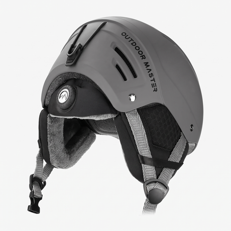 OutdoorMaster Kelvin II Ski Helmet - Snow Sport Helmet Snowboard Helmet for Men Women & Youth Grey M