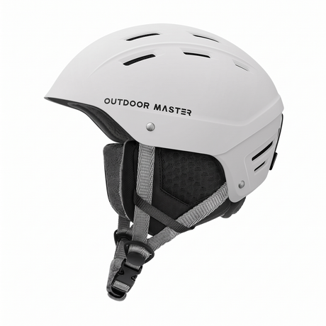 OutdoorMaster Kelvin II Ski Helmet - Snow Sport Helmet Snowboard Helmet for Men Women & Youth White L