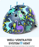 OutdoorMaster Youth & Kids Bike Helmet - Adjustable Multi-Sports Skateboard Helmet with Removable Liners for Balance Bike, Toddler Scooter, One Wheel Hoverboard-Blue-S