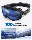 OutdoorMaster Ski Goggles with Cover Snowboard Snow Goggles OTG Anti-Fog -100% UV Protection-OM-18