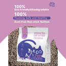 PurrHaven Green Tea Clumping Cat & Kitty Litter, 7.5kg (3 Pack),Dust Free,Natural Flusable,Easy to Clean,Odour Neutraliser,Rapid Liquid Absorption,Non-Toxic Formula