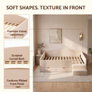 Artiss Single Upholstered Daybed with Side Stairs & Storage Drawers, Beige