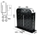 Alpen Outdoor Base 2mm Aluminum Diesel Heater Fuel Tank Cover, Heavy Duty Protective Guard for 10L 15L Tanks, Simple Installation, Double Side,Safe UV & Impact Shield, Ideal for Camping & RV