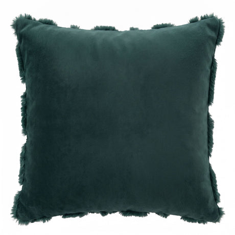 Jingle Jollys Christmas Tree Pillow Covers 2 Packs Cushion Covers Soft Faux Fur Jacquard Throw Pillow Covers 45 x 45cm Green