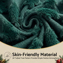 Jingle Jollys Christmas Tree Pillow Covers 2 Packs Cushion Covers Soft Faux Fur Jacquard Throw Pillow Covers 45 x 45cm Green