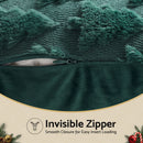 Jingle Jollys Christmas Tree Pillow Covers 2 Packs Cushion Covers Soft Faux Fur Jacquard Throw Pillow Covers 45 x 45cm Green