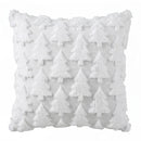 Jingle Jollys Christmas Tree Pillow Covers 2 Packs Cushion Covers Soft Faux Fur Jacquard Throw Pillow Covers 45 x 45cm White