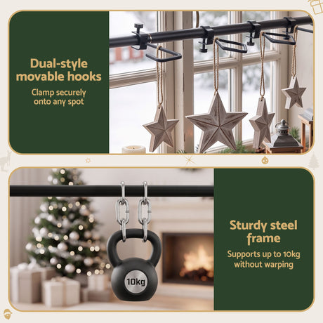 Jingle Jollys Christmas Garland Hook Hanger Wreath Fits 85-125CM Door No Drill