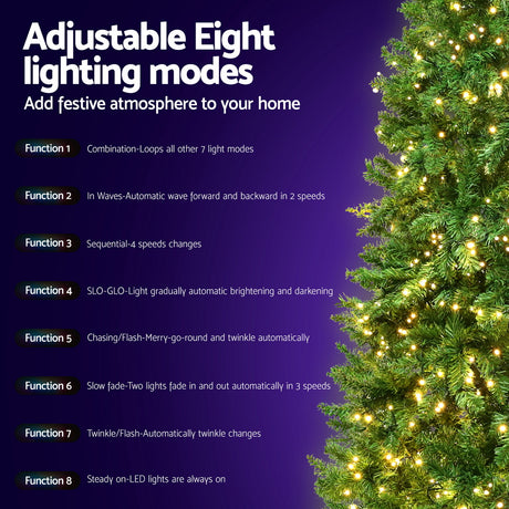 Jingle Jollys Christmas Tree 2.1m Xmas Tree Decorations 1134 LEDs