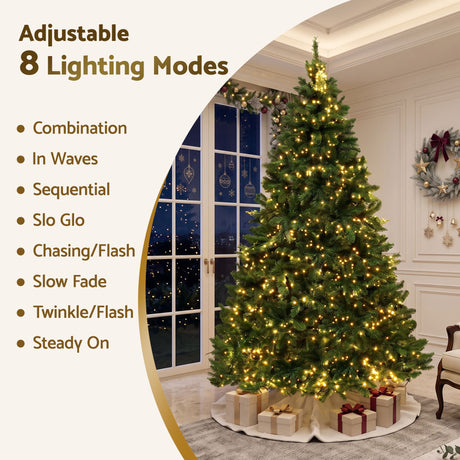 Jingle Jollys Christmas Tree 2.7m Xmas Tree Decorations 1800 LEDs 1831 Tips 8 Light Modes