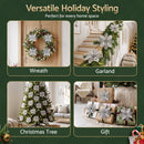 Jingle Jollys 20Pcs Christmas Tree Flower Set Garland Wreath Poinsettia Decorations
