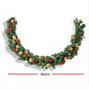 Jingle Jollys 1.8M Christmas Garland Pre-lit LED Pine Cones Berries Xmas Decor